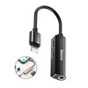 Dėklas Baseusas Baseus L52 garso adapteris iš Lightning į 3.5mm ir 2x Lightning - juodas