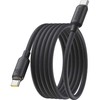 Kabelis USB C - USB C 1m 100W magnetinis, porėto silikono izoliacija, juodas BASEUS