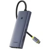 Jungčių stotelė / adapteris USB C kištukas - 6 rūšių juntys ( HDMI 4K@60Hz*1+USB3.1*2+USB-C3.1*1+USB2.0*1+PD*1+RJ45*1 ) UltraJoy BASEUS