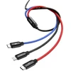 Baseus USB3w1 USB-C / Lightning / Micro 3,5A 0,3m USB Cable / juodas