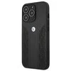 Dėklas BMW BMHCP13LRSPPK iPhone 13 Pro / 13 6,1" juoda/juodas kietas dėklas, odos kreivė perforuotas