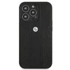 Dėklas BMW BMHCP13LRSPPK iPhone 13 Pro / 13 6,1" juoda/juodas kietas dėklas, odos kreivė perforuotas