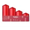 Bolsius Advent Christmas Candles 4pcs 60x48mm Raudona