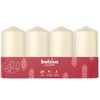 Bolsius Cylinder Candles 4pcs 100x48mm Kreminis