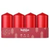 Bolsius Cylinder Candles 4pcs 100x48mm Raudona