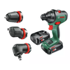 Bosch AdvancedDrill 18 2x 2,5 Ah baterija / įkroviklis / dėklas / kampas ir ekscentrinis priedas