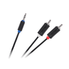 Cabletech kabelis 3.5 AUX - 2xRCA 1m