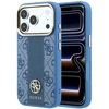 Dėklas Guess Case for IPHONE 18 Pro Max/17 Pro Max compatible with MagSafe (Stripe Round and Classic Logos 4G) light mėlynas