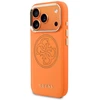 Guess PU Perforated 4G Logo MagSafe dėklas skirtas iPhone 17 Pro Max oranžinės spalvos