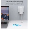 Mini kelioninis sieninis įkroviklis Choetech PD6011 PD65W GaN plonas USB-A+C (baltas)