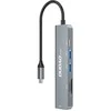 D-Link DUDAO Alu 6-in-1 USB3.0 Fast Hub multi-functional Wired USB 3.2 Gen 1 (3.1 Gen 1) Type-C Pilkas