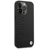 BMW BMHCP14XSLLBK Apple iPhone 14 Pro Max 6,7" dėklas telefonui juodos spalvos Leather Stamp