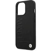 BMW BMHCP14XSLLBK Apple iPhone 14 Pro Max 6,7" dėklas telefonui juodos spalvos Leather Stamp