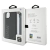 Apple iPhone 15 Plus / 14 Plus BMW dėklas Signature odinis Wordmark Cord (BMHCP15M23RMRLK) juodos spalvos