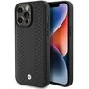 BMW Leather Diamond Pattern dėklas iPhone 15 Pro Max - juodas