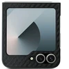 BMW M PU Carbon Tricolor Stripe Samsung Galaxy Z Flip6 dėklas telefonui juodos spalvos