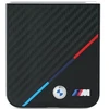 BMW M PU Carbon Tricolor Stripe Samsung Galaxy Z Flip6 dėklas telefonui juodos spalvos