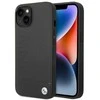 BMW BMHMP14MSLLBK Apple iPhone 14 Plus / 15 Plus 6,7″ juodos spalvos kietas dėklas Signature Logo Imprint Mag