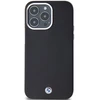 Dėklas Apple iPhone 15 Plus / 14 Plus BMW Signature Wrapped Metal MagSafe (BMHMP15M23PUFWK) juodos spalvos