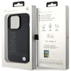Dėklas BMW BMHCP15XSLLBK Apple iPhone 15 Pro Max 6.7"juodos spalvos Leather Hot Stamp