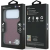 Dėklas BMW case for IPHONE 18 Pro Max/17 Pro Max compatible with MagSafe (Carbon Metal Logo) burgundy