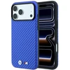 Dėklas BMW case for IPHONE 18 Pro Max/17 Pro Max compatible with MagSafe (Carbon Metal Logo) mėlynas