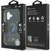 BMW M IML Metal Mygtukai Tricolor Lines MagSafe Dėklas skirtas Apple iPhone 17 juodos spalvos