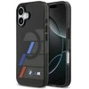 BMW M IML Metal Mygtukai Tricolor Lines MagSafe Dėklas skirtas Apple iPhone 17 juodos spalvos