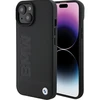 Apple iPhone 15 Plus BMW dėklas odinis Hot Stamp MagSafe (BMHMP15MSLLBK) juodos spalvos