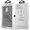 BMW BMHCP16L23HTRAG Apple iPhone 16 Pro 6.3″ pilkas kietas dėklas Motorsport IML Random Stripes