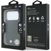 Dėklas BMW M Carbon Metal Logo MagSafe, skirtas iPhone 18 Pro, juodas