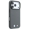 Dėklas BMW M Carbon Metal Logo MagSafe skirtas iPhone 18 Pro Max pilkas