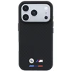 Dėklas BMW M Quadrille Kevlar Tricolor & Metal Logo MagSafe Case, skirtas iPhone 17 Pro / 18 Pro - Juoda