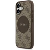 Dėklas Guess 4G Circle Classic Logo MagSafe Apple iPhone 17 rudos spalvos