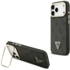 Dėklas Guess 4G PU Triangle Logo & Stand Camera Magsafe Apple iPhone 17 Pro Max juodos spalvos