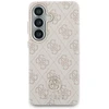 Guess PU Leather 4G Strass Logo Gold Frame Magnetic dėklas skirtas Samsung Galaxy S26 rožinės spalvos