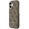 GUESS dėklas, skirtas IPHONE 17, suderinamas su „MagSafe“ GUHMP17SP4TSRCMW (PU 4G su trikampio logotipu SL), ruda