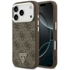 GUESS dėklas, skirtas IPHONE 17 Pro, suderinamas su MagSafe GUHMP17LP4TSRCMW (PU 4G su trikampio logotipu SL), ruda