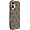 GUESS dėklas, skirtas IPHONE 17, suderinamas su „MagSafe“ GUHMP17SP4TSRCMW (PU 4G su trikampio logotipu SL), ruda