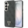 Guess PU Leather 4G Strass Triangle Logo Gold Frame Magnetic dėklas skirtas Samsung Galaxy S26 juodos spalvos