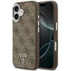 GUESS dėklas, skirtas IPHONE 17, suderinamas su „MagSafe“ GUHMP17SP4TSRCMW (PU 4G su trikampio logotipu SL), ruda