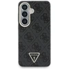 Guess PU Leather 4G Strass Triangle Logo Gold Frame Magnetic dėklas skirtas Samsung Galaxy S26 juodos spalvos