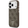 GUESS dėklas, skirtas IPHONE 17 Pro, suderinamas su MagSafe GUHMP17LP4TSRCMW (PU 4G su trikampio logotipu SL), ruda