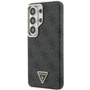 Guess PU Leather 4G Strass Triangle Logo Gold Frame Magnetic dėklas skirtas Samsung Galaxy S26 Ultra juodos spalvos