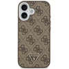 GUESS dėklas, skirtas IPHONE 17, suderinamas su „MagSafe“ GUHMP17SP4TSRCMW (PU 4G su trikampio logotipu SL), ruda