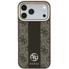 Dėklas Guess Case for IPHONE 18 Pro/17 Pro compatible with MagSafe (Stripe Round and Classic Logos 4G) ruda