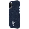 Guess Denim Triangle Logo MagSafe iPhone 16 Dėklas - Mėlyna