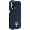 Guess Denim Triangle Logo MagSafe iPhone 16 Dėklas - Mėlyna