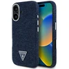 Guess Denim Triangle Logo MagSafe iPhone 16 Dėklas - Mėlyna