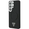 Dėklas Guess Embossed Ring Triangle Logo MagSafe Samsung Galaxy S26 Ultra juodos spalvos